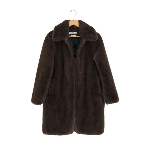 マンゴー MNG CASUAL FAUX FUR フェイクファー ボタンレスコート レディース  EUR:S / USA:XS